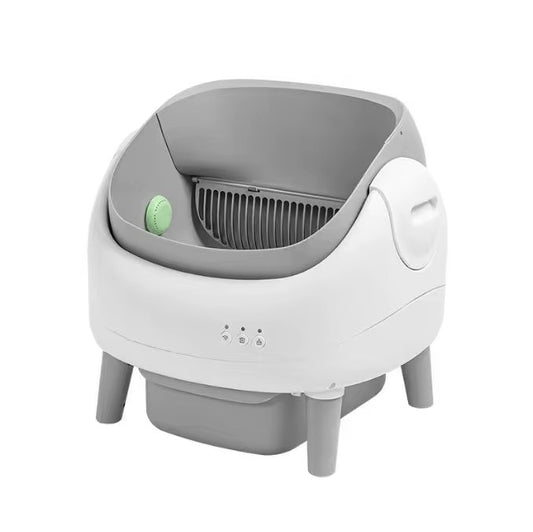 Younihao OEM Open-Top Rectangle Smart Cat Litter Box Large Capacity Automatic Self-Cleaning APP Control Dual Safety Sensors